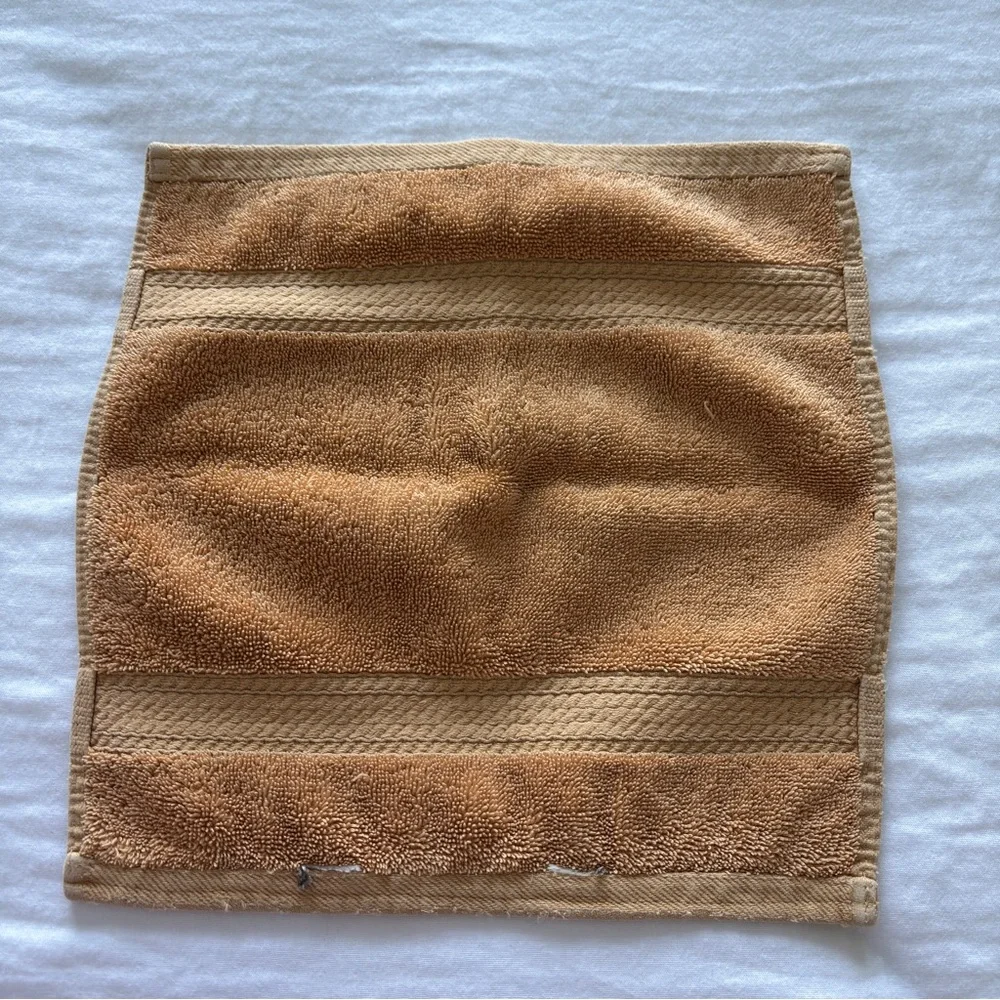3Pc set Bath Towel Hand Towel & Wash cloth pre-owned rust